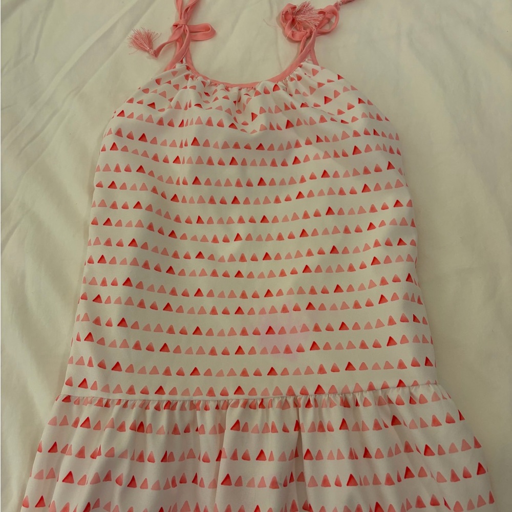 Andy & Evan Pink and White Patterned Dress